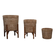 Load image into Gallery viewer, 20.5&quot; rattan planter w/stand
