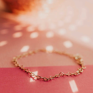 gold endless love bracelet