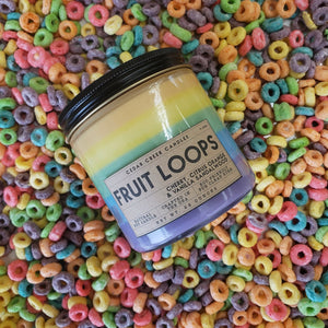 22oz striped fruit loops candle