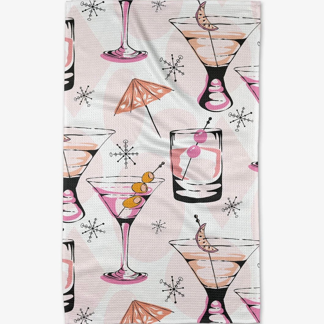 cocktail hour geometry towel