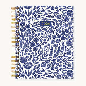 porcelain floral 2024 yearly planner