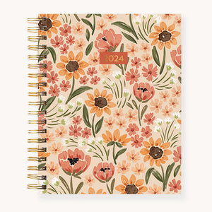 sunny poppies 2024 yearly planner